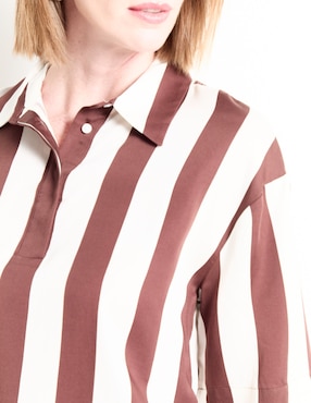 Blusa manga al codo para mujer