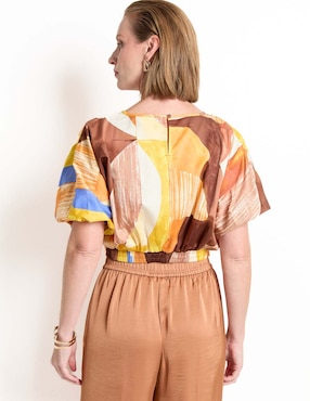 Blusa manga corta para mujer