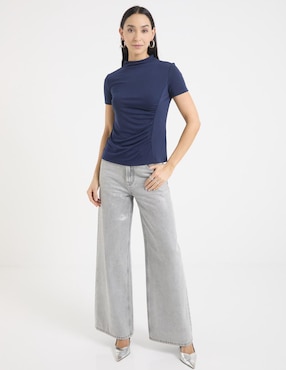 Blusa manga corta para mujer