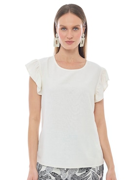 Blusa manga corta para mujer