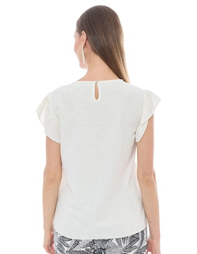 Blusa manga corta para mujer