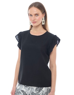 Blusa manga corta para mujer