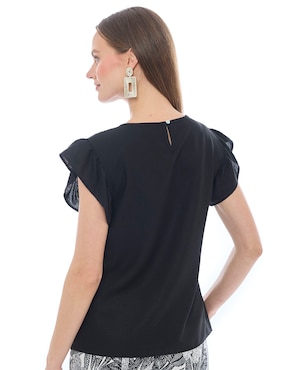 Blusa manga corta para mujer