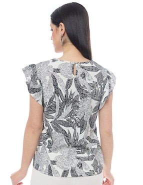 Blusa manga corta para mujer