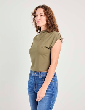 Blusa manga corta para mujer