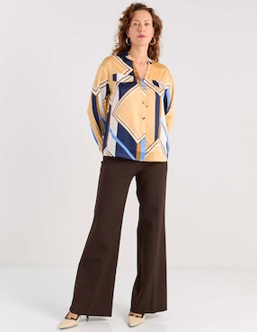 Blusa Liz&Co By Liz Claiborne manga larga para mujer