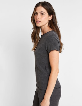 Blusa manga corta para mujer