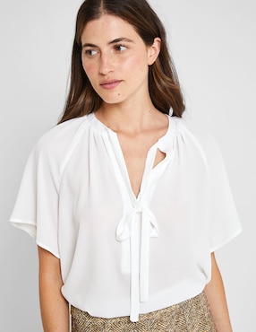 Blusa manga corta para mujer