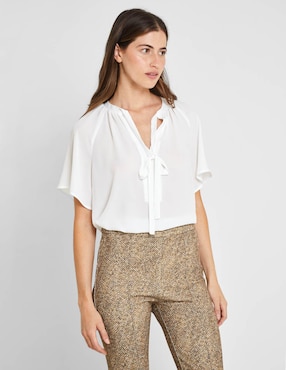 Blusa manga corta para mujer