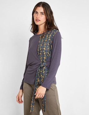 Blusa manga larga para mujer