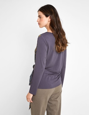 Blusa manga larga para mujer
