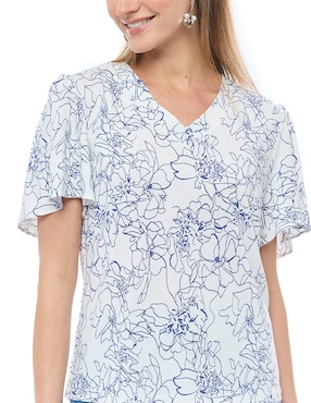 Blusa Alexis manga corta para mujer