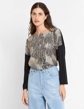 Blusa manga larga para mujer