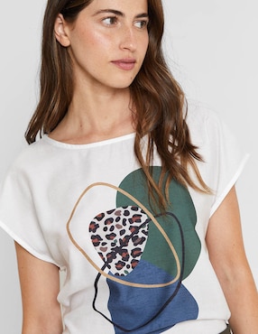 Blusa manga corta para mujer