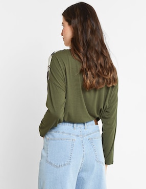 Blusa manga larga para mujer