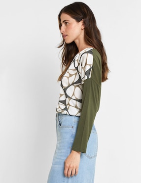 Blusa manga larga para mujer