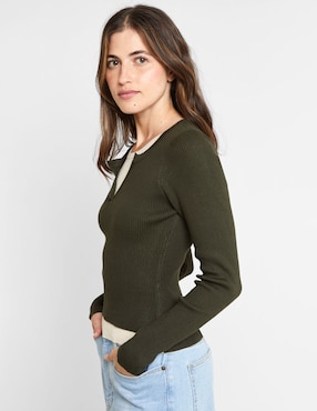 Suéter Valeria by Trucco cuello mao para mujer