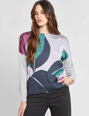 Blusa manga larga para mujer
