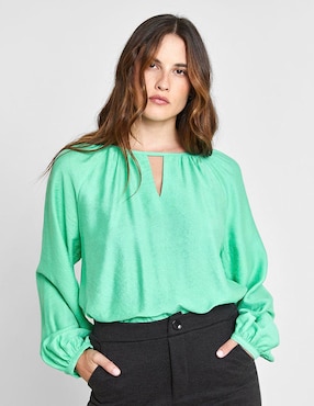 Blusa manga larga para mujer