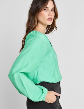 Blusa manga larga para mujer