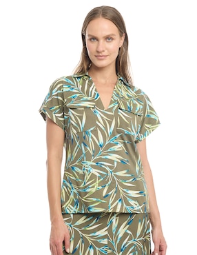 Blusa manga corta para mujer