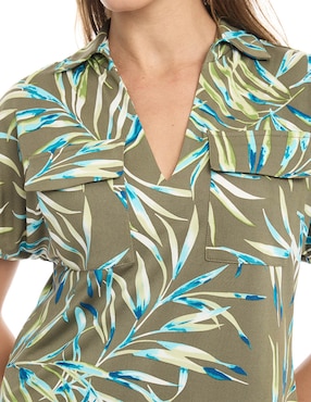 Blusa manga corta para mujer