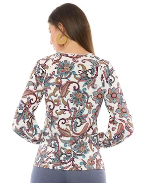 Blusa manga larga para mujer