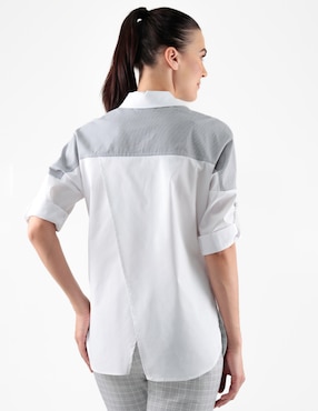 Blusa manga al codo para mujer