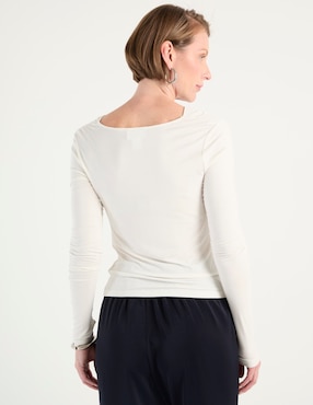 Blusa Liz&Co By Liz Claiborne manga larga para mujer