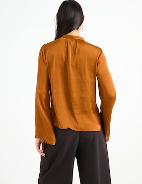 Blusa Liz&Co By Liz Claiborne manga larga para mujer