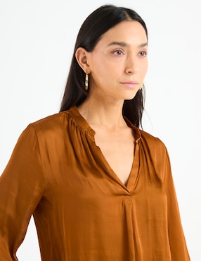 Blusa Liz&Co By Liz Claiborne manga larga para mujer