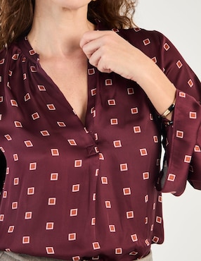 Blusa Liz&Co By Liz Claiborne manga larga para mujer