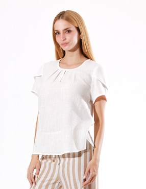 Blusa manga corta para mujer