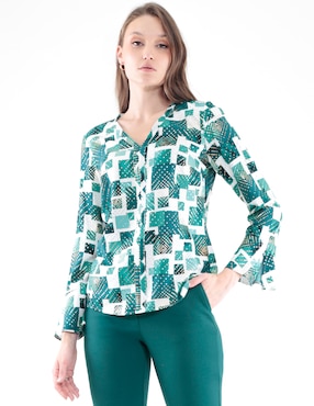 Blusa manga larga para mujer