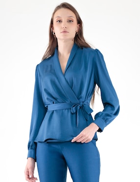 Blusa manga larga para mujer