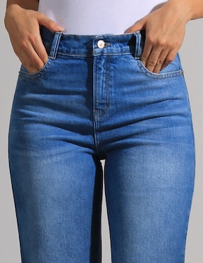 Jeans wide leg Oh Pomp corte cintura para mujer