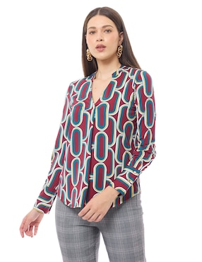 Blusa manga larga para mujer