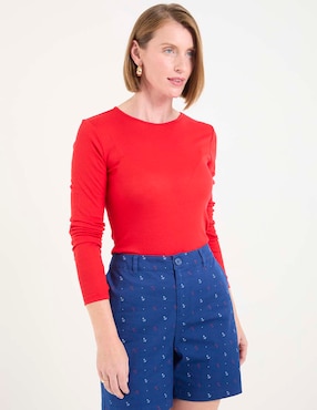 Blusa manga larga para mujer