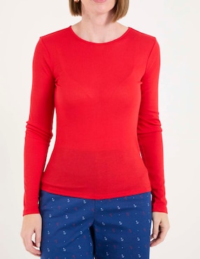 Blusa manga larga para mujer