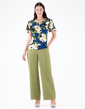 Blusa Pierre Cardin manga corta para mujer