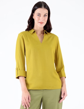 Blusa Pierre Cardin manga 3/4 para mujer