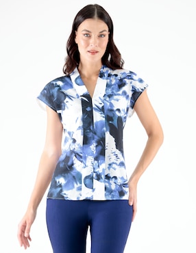 Blusa Pierre Cardin manga corta para mujer