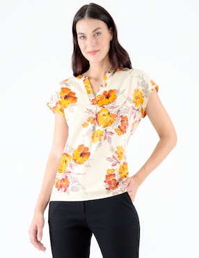 Blusa Pierre Cardin manga corta para mujer