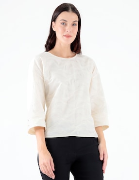 Blusa Pierre Cardin manga 3/4 para mujer