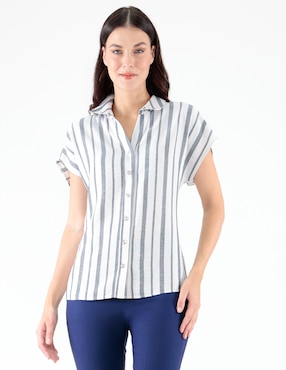 Blusa Pierre Cardin manga corta para mujer