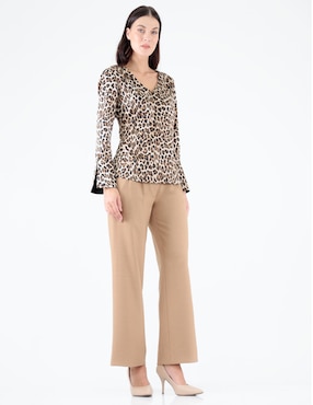 Blusa Pierre Cardin manga larga para mujer