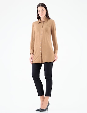 Blusa Pierre Cardin manga larga para mujer