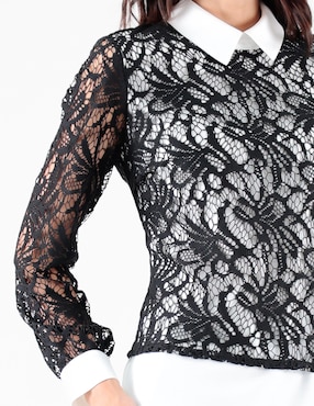 Blusa Pierre Cardin manga larga para mujer