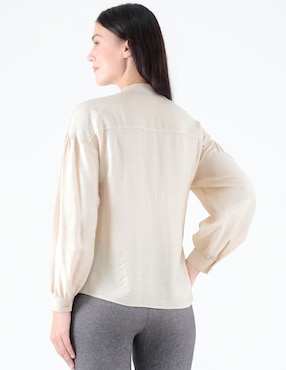 Blusa Pierre Cardin manga larga para mujer