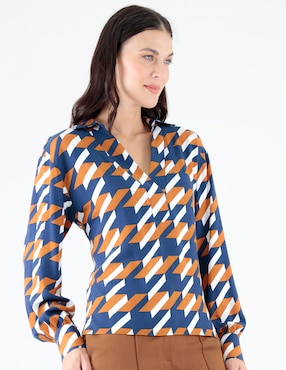Blusa Pierre Cardin manga larga para mujer